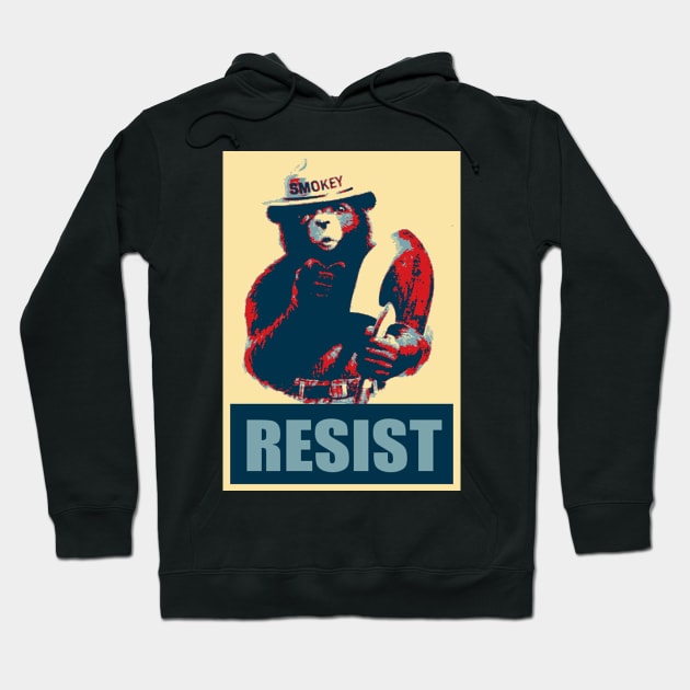 Smokey Says "Resist" Hoodie by archosiris